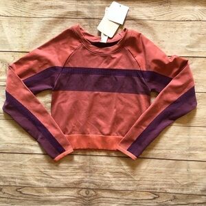 Fabletics Tory Cropped Seamless Long-Sleeve Top‎